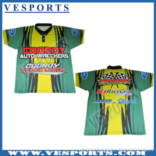OEM Sublimation Polyester Racing Polo Shirts